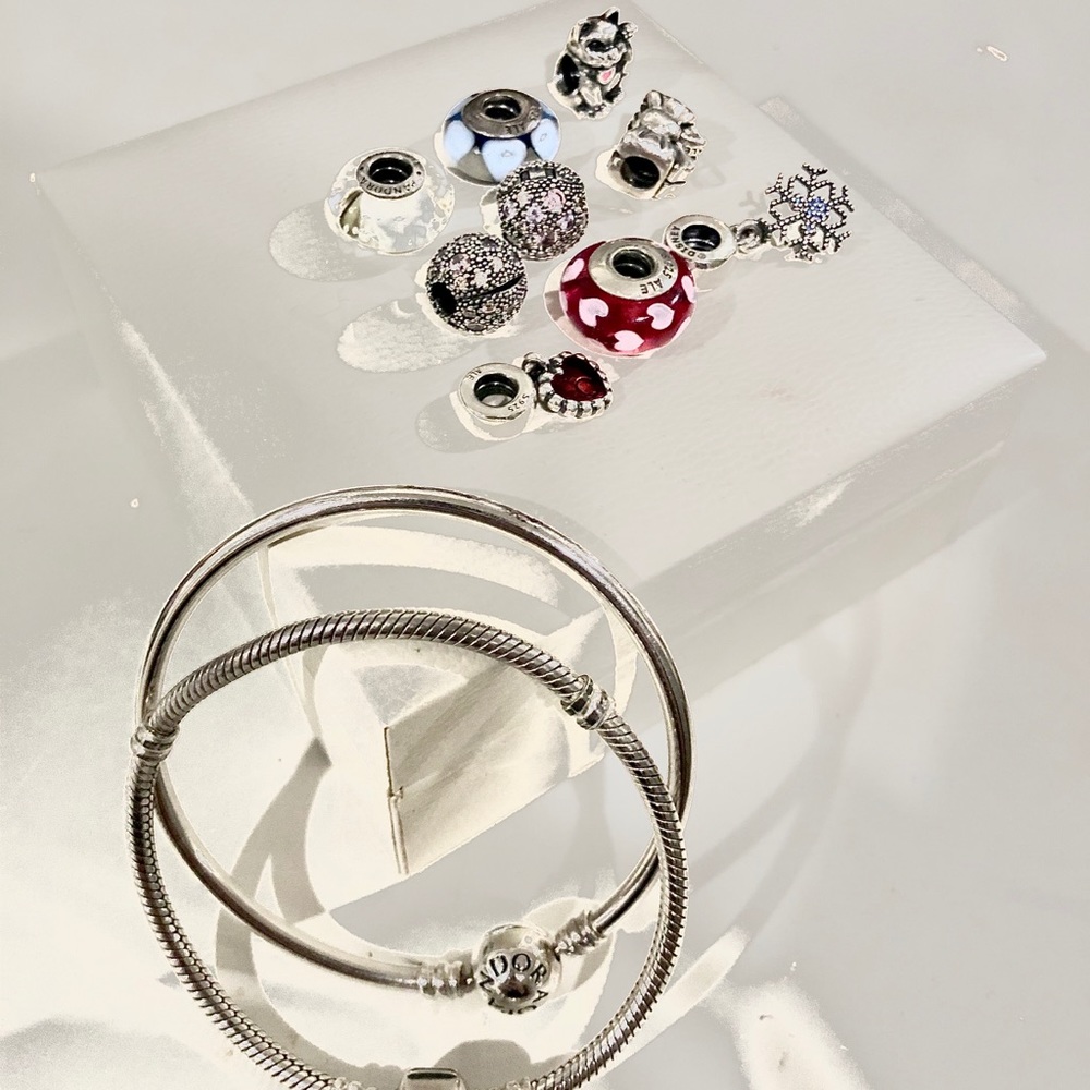 Pandora bracelet and charms set